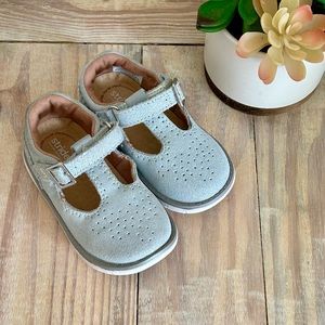 Stride Rite Nell Silver Mary Jane Flat